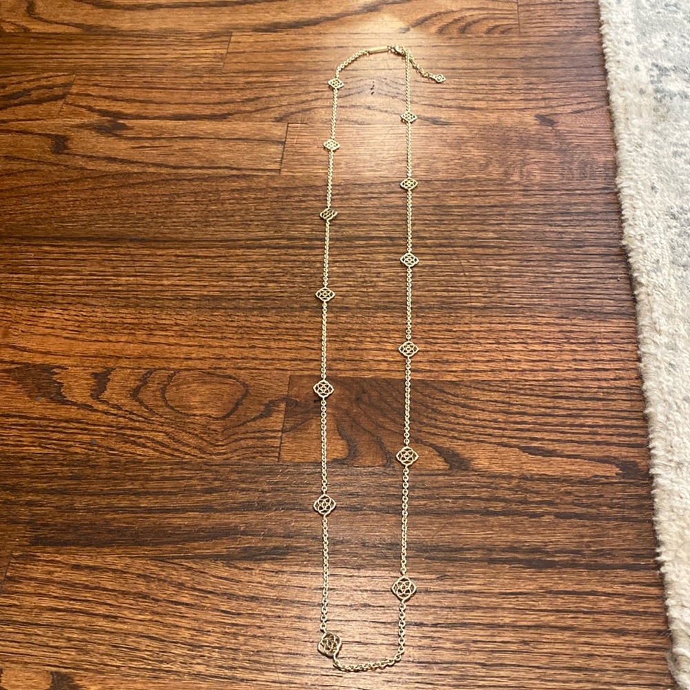 Kendra Scott Devalyn Logo Gold Necklace